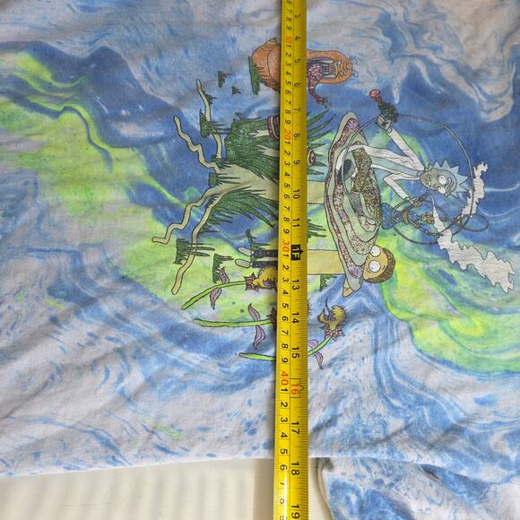 Rick and Morty Adult Swim Tye-dye trippy Men's Tee, Large - Picture 2 of 6
